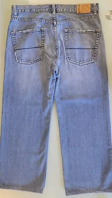 Bullhead Vintage Men's 32x25 Straight Wide Leg Blue Denim Jeans Pants-22414 • $19.99