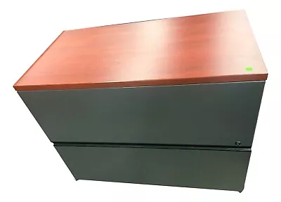 Cherry/Gray 2-Drawer Lateral File - 35 (W) X 20 (D) • $299.99