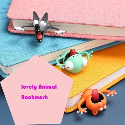 Creative Funny 3D Bookmarks Cartoon Animal Style Book Markers School Supplies • £7.21