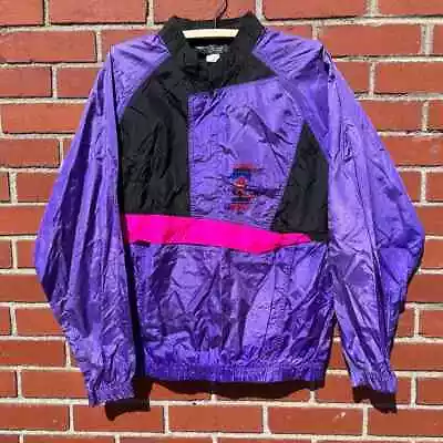 1991 Denver Grand Prix Indy Car Race Windbreaker Jacket - Sz Medium - Vtg 90s F1 • $59