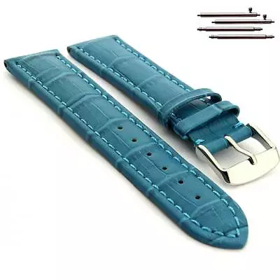 Men's Two-Piece Genuine Leather Watch Strap Band 18 20 22 24 26 28 30 Croco MM • $12.38