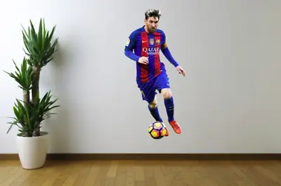 Lionel Messi Wall Decal Barcelona Soccer Futbol Sticker Removable Reusable Cling • $25