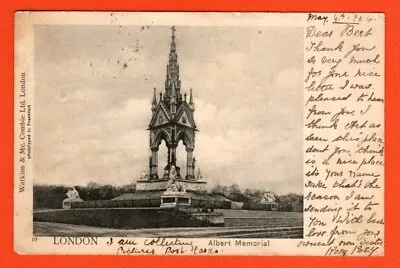 076010  Postcard  ALBERT MEMORIAL  London • £1.77