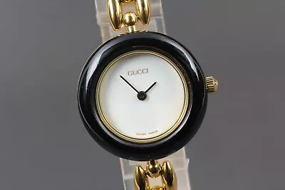 Vintage [Exc+5] Gucci Change Bezel 11/12.2 Gold Women's Quartz Watch From JAPAN • $229.99