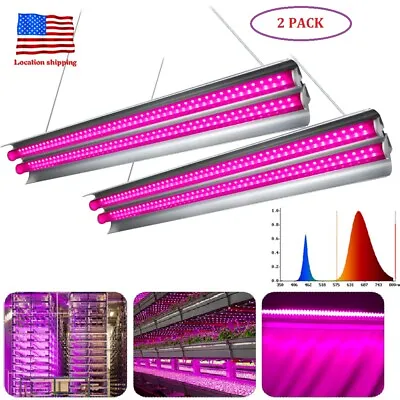 2PCS 3000W LED T5 Grow Lights Full Spectrum For Hydroponic Flower Plant Veg Lamp • $47.99