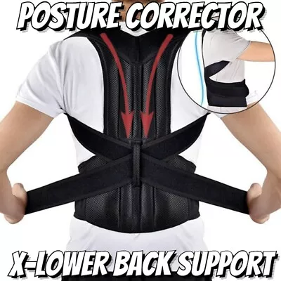 Women Medical Scoliosis Posture Corrector Spine Back Support Shoulder Brace Belt • $18.98