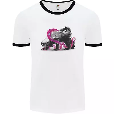 Honey Badger Mens Ringer T-Shirt • £8.99