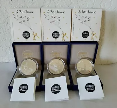 France Petit Little Prince 10 Euro Silver Proof Coin 2015 Full Set Of 3 Coins • $259