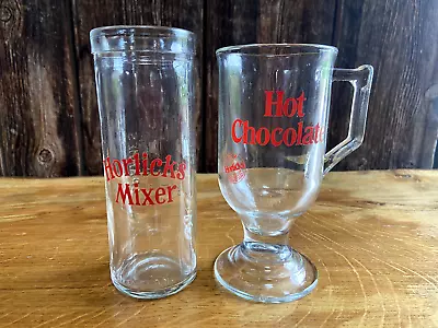 Vintage Glass Horlicks Measuring Mixer Jug & Horlicks Chocolate Mug Advertising • £12