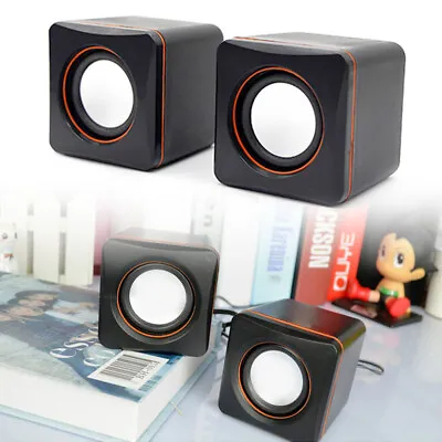 PC Portable Computer Laptop Speaker Multimedia  USB Auxiliary Power Subwoofer • £6.19