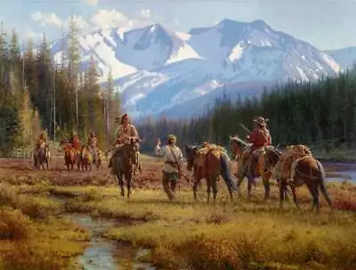 Martin Grelle - Cautious Encounter - A/P Canvas Giclee - 24 X 32 - MINT • $920