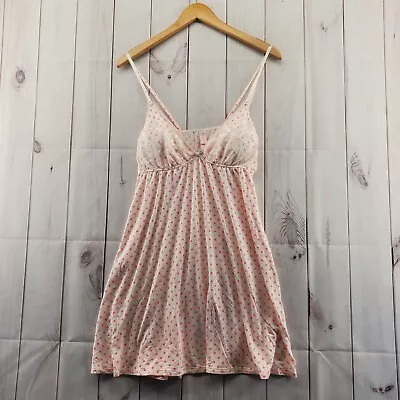 Victoria's Secret Lingerie Womens Baby Doll White Pink Polka Dot Vintage Y2K • $15.39