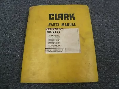 Clark Michigan 75B Wheel Loader Parts Catalog Manual • $230.30