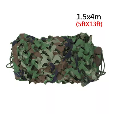 Military Camo Netting Woodland Camouflage Mesh Netting Camping Hunting Car Cover • $16.78