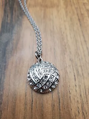 Volleyball Necklace - Crystal Pendant Fashion Sports Mom Jewelry - New  • $13.99