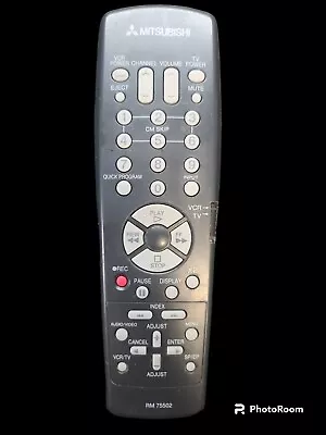 Mitsubishi OEM Replacement TV Remote Control - Black (RM 75502) • $11.99