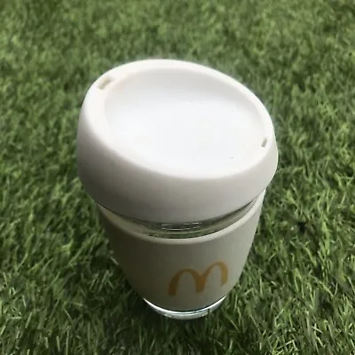 Mcdonalds Glass Travel Cup/Mug With Lid Rare • £16.50