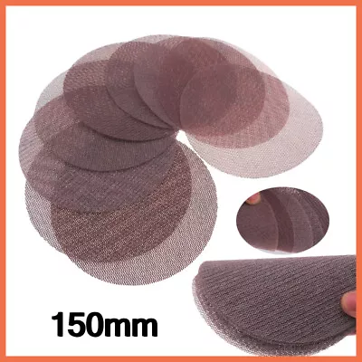 6  150mm Mesh Abrasive Sanding Discs Hook And Loop Sandpaper Disc P80-P1000 Grit • $2.96