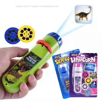 For Kids Bedtime Story Torch Projector Light Flashlight Children Educational Toy • $14.49