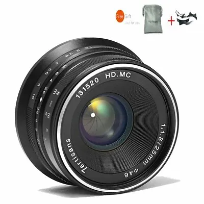 $102.37 • Buy 7artisans 25mm F1.8 Black Manual Focus Fixed Lens For Sony E Mount A7 A7II A7RII