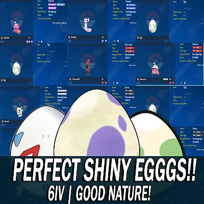 $9.99 • Buy Pokemon Scarlet & Violet Shiny Eggs 6IV & Good Nature!!