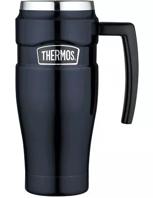 New THERMOS Stainless King S/Steel Vacuum Insulated Travel Mug 470ml With Handle • $19.98