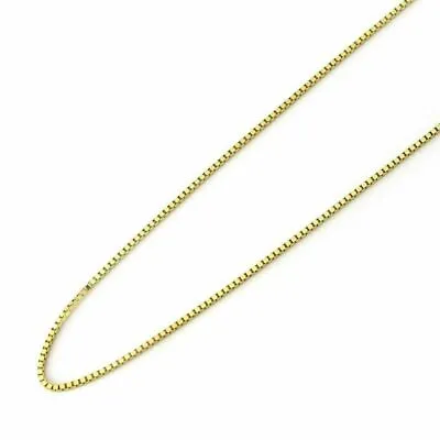 $90.99 • Buy 14K Solid Yellow Gold Box Necklace Chain With Lobster Clasp 16  18  20  22  24 