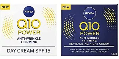 Q10 SPF 15 Anti-Wrinkle Face Day Cream Plus Face Night Cream 50 Ml • $31.24