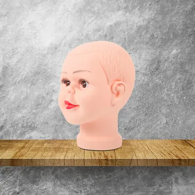 PVC Mannequin Head Stand Model Display Holder For Kids Hat Scarf Wig Glasses • $17.94