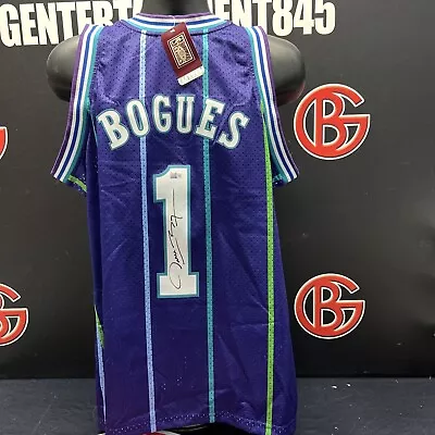 Muggsy Bogues Signed Charlotte Hornets Mitchell & Ness Swingman Jersey Steiner • $259