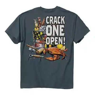 Maryland Crack One Open Crabs & Beer T-Shirt - NEW ! • $20.99