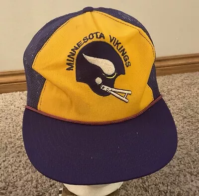 Vintage Minnesota Vikings Sports Unlimited Mesh Trucker Snapback Hat NFL Cap • $9.99