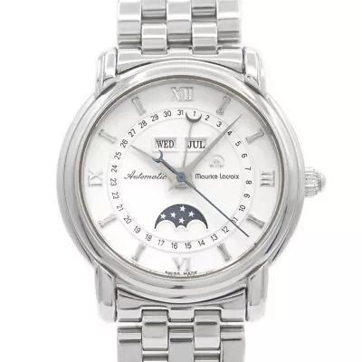 Wristwatch USED Men's MAURICE LACROIX Masterpiece 37767 Moon Phase White • $1472.13