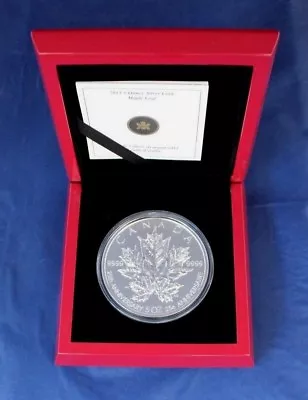 2013 Canada 5oz Silver Proof $50 Coin  Maple Leaves  In Case With COA    • £275