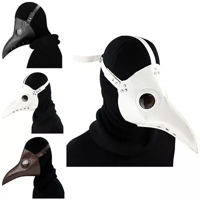 Halloween Plague Doctor Facecover Steam Punk Bird Mouth Party Cosplay Props • $19.75