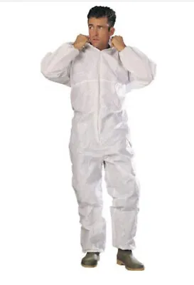 Coverall/Tuffsuit Disposable Breathable Hooded White  Paint Decorator/Workwear • £4.95
