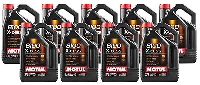 Motul 8100 X-CESS 5W40 - 45 Liters - Fully Synthetic Engine Motor Oil (9 X 5L) • $369.95