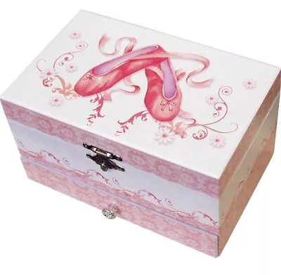 Mele & Co Girls Musical Jewellery Box Brand New 18x12x10 Cm Pink & White RRP £23 • £14.50