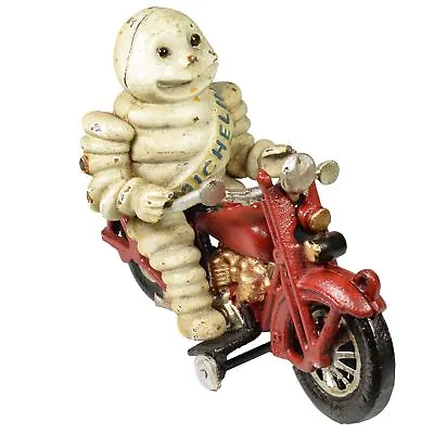 Michelin Man Motorcycle Motorbike Bike Mascot Figure Statue Bibendum Cast Iron • £27.08