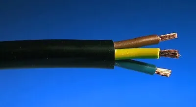 £5.50 • Buy Tough Pvc Flex Cable 6mm Black Tri-flex Per Metre 3 Core Cooker Hobs Ho5vv-f