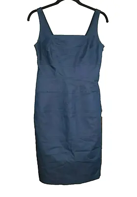Evan Picone Size 4 Women's Blue Sleeveless Dress Square Neck Sheath  • $7.14