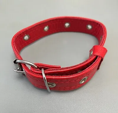 Men's Red Leather Armband Up To 15   X 1    Poss. Gay Interest  • £7.50