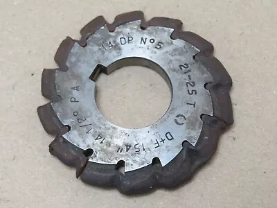 New Walker 14DP No. 5 21 To 25T 14 1/2° PA Involute Gear Cutter MC976 • £43.35