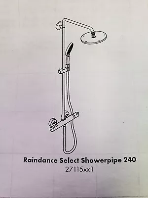 Hansgrohe Raindance Shower Pipe Set Raindance Air Power Spray Sliding Height NEW • $649