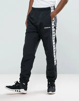 Rare Adidas Originals TNT Tape Nylon Pants Scally Trackies Black Large • £140.40