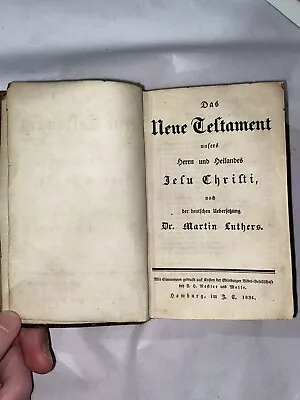 Scarce 1834 New Testament Dr. Martin Luther In German • $135