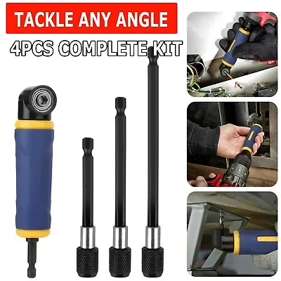 90 Degree Angle 1/4  Screwdriver Socket Adapter Drill Extension Attachment Tool • $14.95