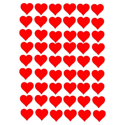 Red Heart Sticker Love Wall Window Craft Scrapbook Hearts Kids Vinl Valentines • £1.95