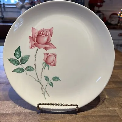 Vintage Canonsburg Pottery Bermuda Rose Single 10  Dinner Plates Made In PA • $9