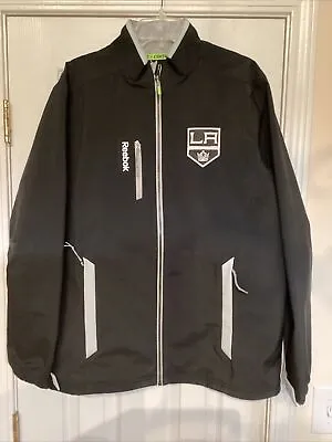 LA Kings Center Ice Chest Zip Up Large Black Jacket Reebok • $15